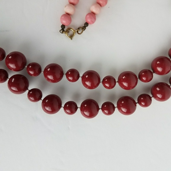 Vintage costume jewelry bead necklace lot - Picture 6 of 8
